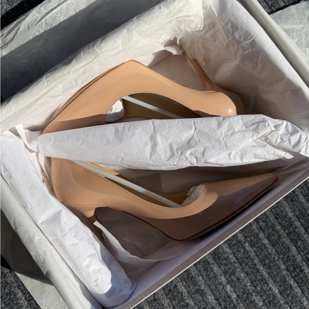 Jimmy Choo Powder Pink Patent Leather Pumps US 5.5 EU 35.5 - Picture 4 of 14